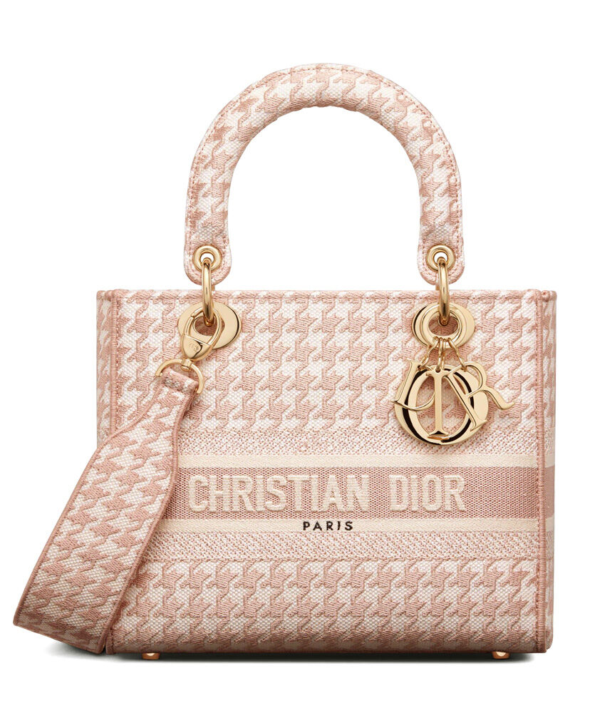 Christian Dior Medium Lady D Lite Canvas Bag Pink